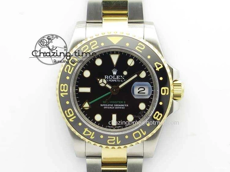 MiroTime 0217 GMT-Master II 116713LN SS YG Bp-Maker Black Dial Ceramic Bezel On SS YG Bracelet A Refined 3772